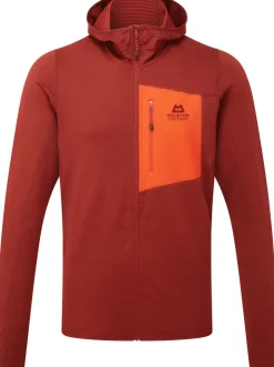 Fleece & Mid Layer-Mountain Equipment Mens Lumiko Hooded Jacket - Merlot-Cardinal