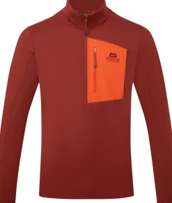 Fleece & Mid Layer-Mountain Equipment Mens Lumiko Zip-T Fleece - Merlot-Cardinal