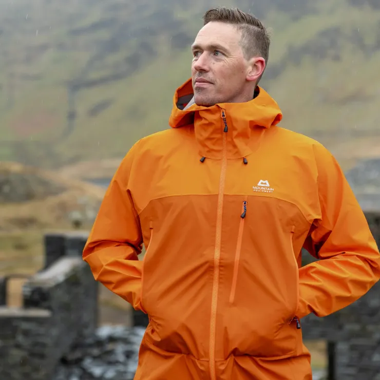 Waterproof Jackets-Mountain Equipment Mens Makalu Jacket - Rust-Ember