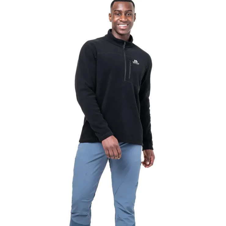Fleece & Mid Layer-Mountain Equipment Mens Micro Zip-T Fleece - Black