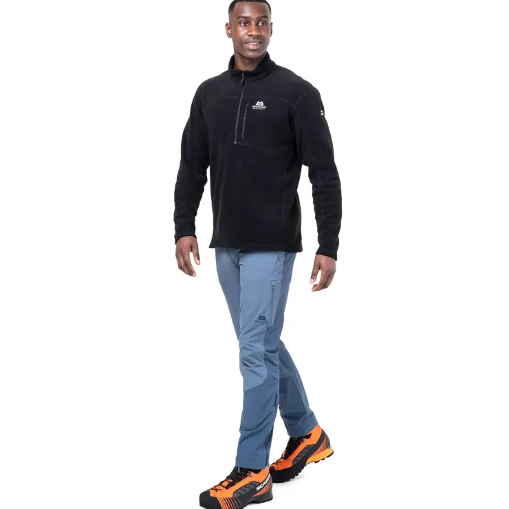 Fleece & Mid Layer-Mountain Equipment Mens Micro Zip-T Fleece - Slate Green