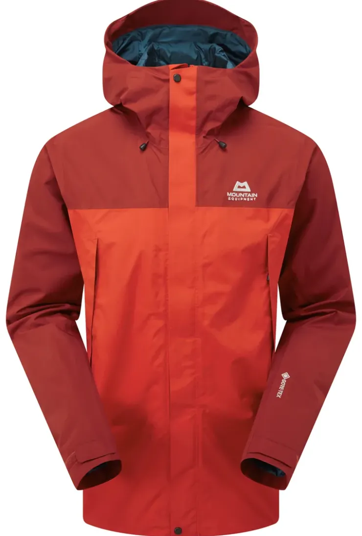 Waterproof Jackets-Mountain Equipment Mens Nanda Devi Jacket - Chili Red-Merlot