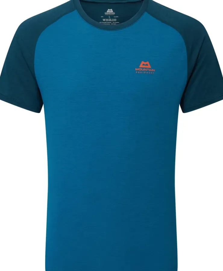 T-Shirts & Baselayers-Mountain Equipment Mens Nava Crew - Mykonos-Majolica