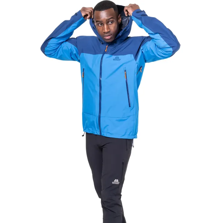 Waterproof Jackets-Mountain Equipment Mens Odyssey Jacket - Atlantic-Admiral