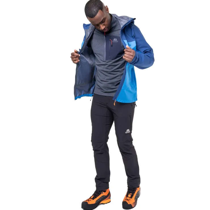 Waterproof Jackets-Mountain Equipment Mens Odyssey Jacket - Atlantic-Admiral