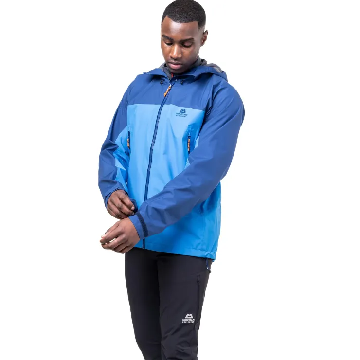 Waterproof Jackets-Mountain Equipment Mens Odyssey Jacket - Atlantic-Admiral