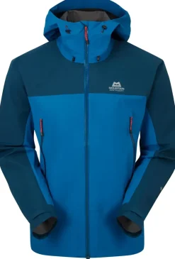 Waterproof Jackets-Mountain Equipment Mens Saltoro Jacket - Mykonos-Majolica