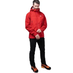 Waterproof Jackets-Mountain Equipment Mens Saltoro Jacket - Imperial Red-Crimson