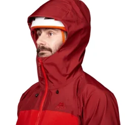 Waterproof Jackets-Mountain Equipment Mens Shigri Jacket - Chili Red-Merlot