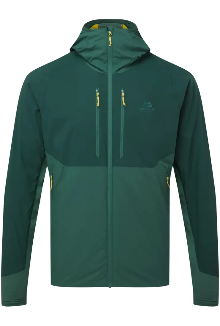 Fleece & Mid Layer-Mountain Equipment Mens Switch Pro Hooded Jacket - Pine-Fern