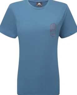 T-Shirts & Baselayers-Mountain Equipment Womens Alpenglow Tee - Stellar Blue