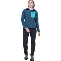 Softshell Jackets-Mountain Equipment Womens Arrow Hooded Jacket - Chili Red-Dusk