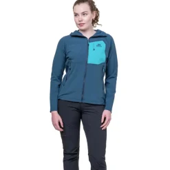 Softshell Jackets-Mountain Equipment Womens Arrow Hooded Jacket - Chili Red-Dusk