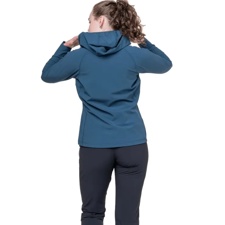 Softshell Jackets-Mountain Equipment Womens Arrow Hooded Jacket - Chili Red-Dusk