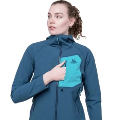 Softshell Jackets-Mountain Equipment Womens Arrow Hooded Jacket - Chili Red-Dusk