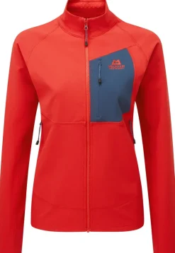 Softshell Jackets-Mountain Equipment Womens Arrow Jacket - Chili Red-Dusk