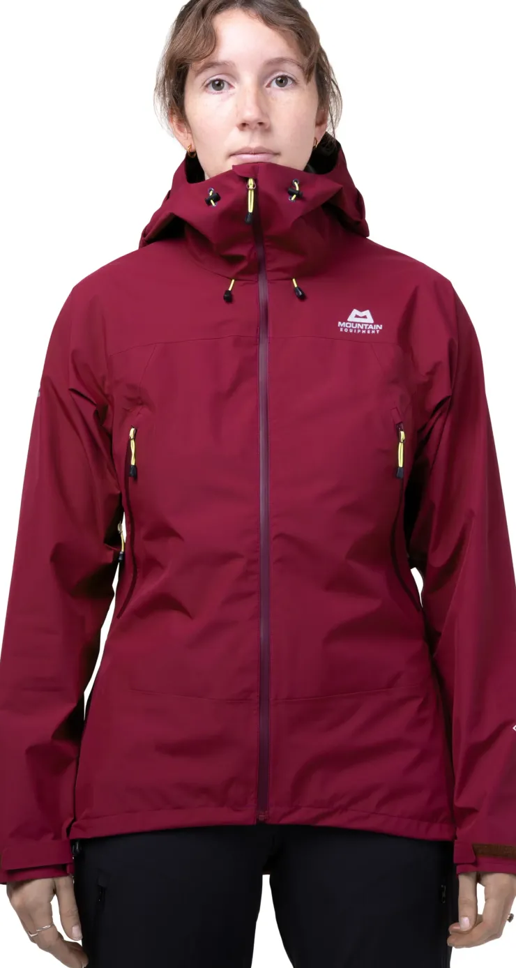 Waterproof Jackets-Mountain Equipment Womens Derwent Jacket - Cranberry