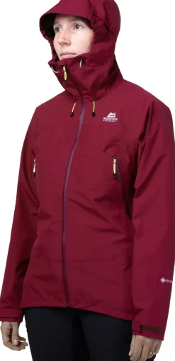 Waterproof Jackets-Mountain Equipment Womens Derwent Jacket - Cranberry