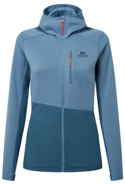 Fleece & Mid Layer-Mountain Equipment Womens Durian Hooded Jacket - Stellar-Majolica