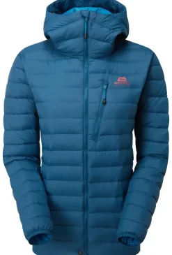 Insulated Jackets-Mountain Equipment Womens Earthrise Hooded Jacket - Majolica Blue