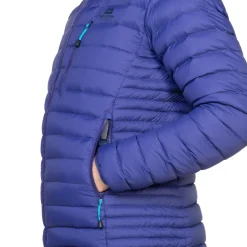 Insulated Jackets-Mountain Equipment Womens Earthrise Hooded Jacket - Majolica Blue