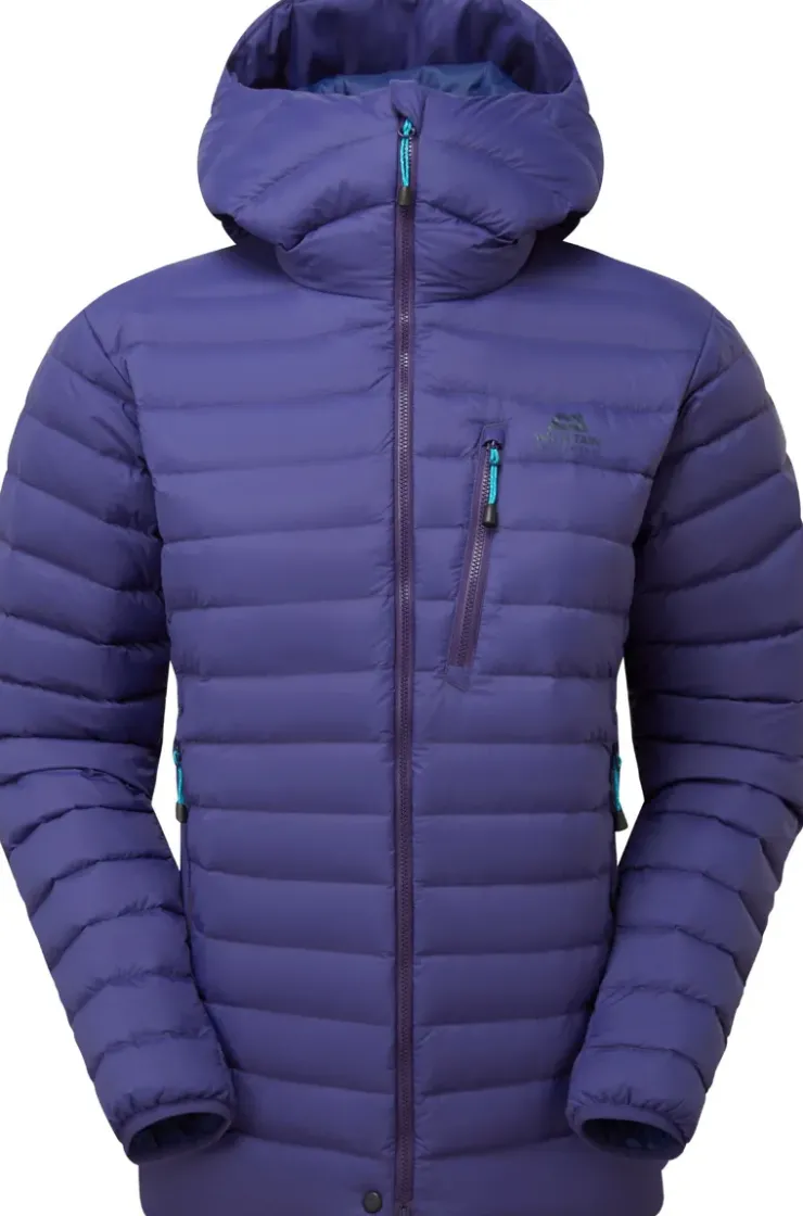 Insulated Jackets-Mountain Equipment Womens Earthrise Hooded Jacket - Amethyst