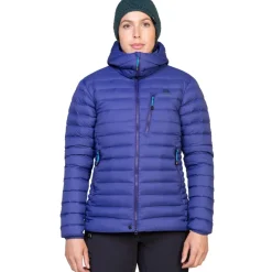 Insulated Jackets-Mountain Equipment Womens Earthrise Hooded Jacket - Amethyst
