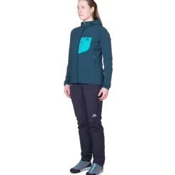 Softshell Jackets-Mountain Equipment Womens Echo Hooded Jacket - Majolica-Topaz