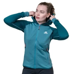 Fleece & Mid Layer-Mountain Equipment Womens Eclipse Hooded Jacket - Medieval Blue