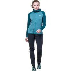 Fleece & Mid Layer-Mountain Equipment Womens Eclipse Hooded Jacket - Topaz-Medieval