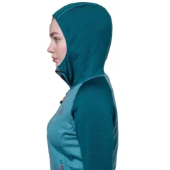Fleece & Mid Layer-Mountain Equipment Womens Eclipse Hooded Jacket - Topaz-Medieval