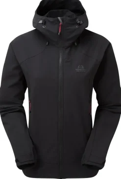 Softshell Jackets-Mountain Equipment Womens Frontier Hooded Jacket - Black