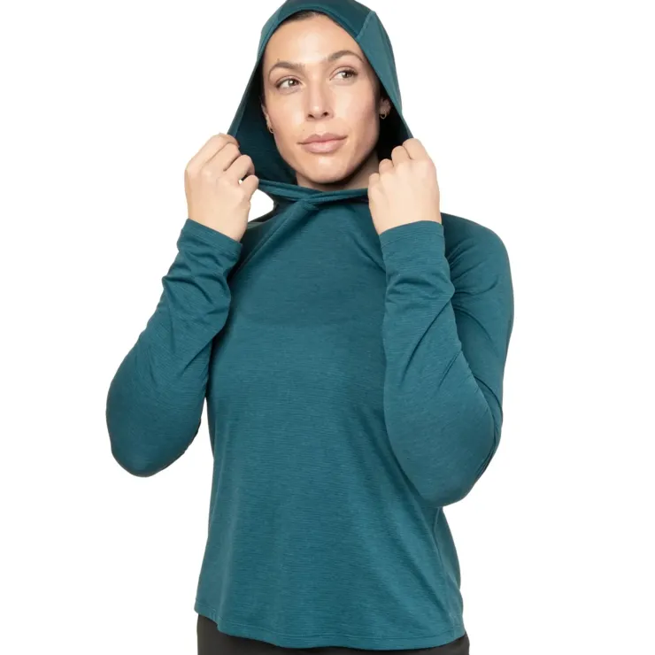T-Shirts & Baselayers-Mountain Equipment Womens Glace Hooded Top - Mandarin Red