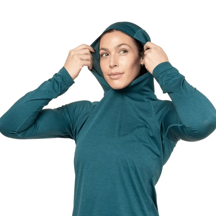T-Shirts & Baselayers-Mountain Equipment Womens Glace Hooded Top - Raisin