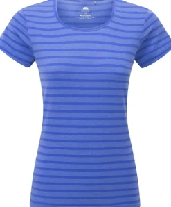 T-Shirts & Baselayers-Mountain Equipment Womens Groundup Stripe Tee - Vivid Stripe