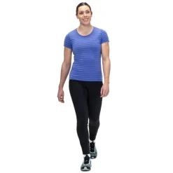 T-Shirts & Baselayers-Mountain Equipment Womens Groundup Stripe Tee - Vivid Stripe