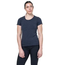 T-Shirts & Baselayers-Mountain Equipment Womens Groundup Stripe Tee - Cosmos Stripe