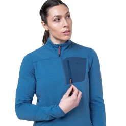Fleece & Mid Layer-Mountain Equipment Womens Lumiko Zip T - Stellar-Majolica