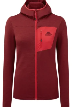Fleece & Mid Layer-Mountain Equipment Womens Lumiko Hooded Jacket - Rhubarb-Capsicum