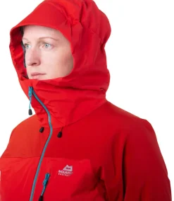 Waterproof Jackets-Mountain Equipment Womens Manaslu Jacket - Imperial Red-Crimson