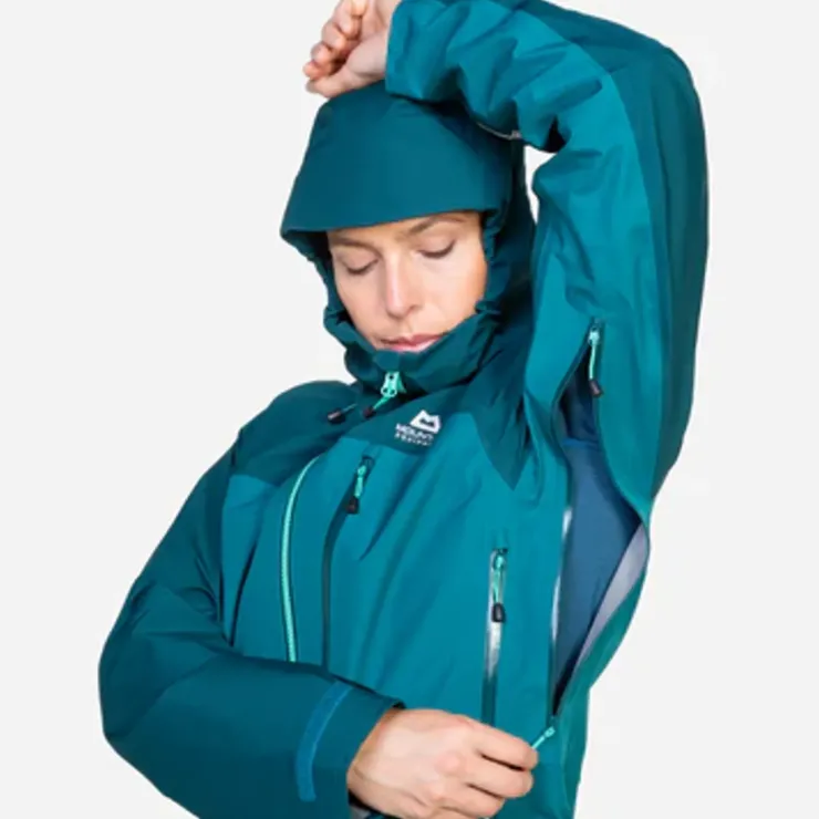 Waterproof Jackets-Mountain Equipment Womens Makalu Jacket - Majolica-Capsicum