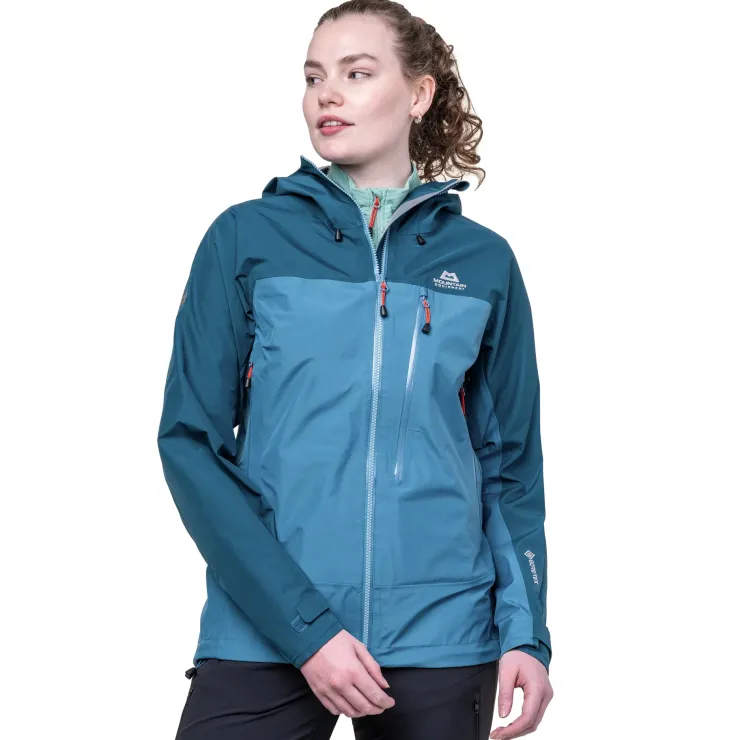 Waterproof Jackets-Mountain Equipment Womens Makalu Jacket - Topaz-Majolica