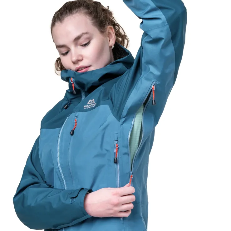 Waterproof Jackets-Mountain Equipment Womens Makalu Jacket - Topaz-Majolica
