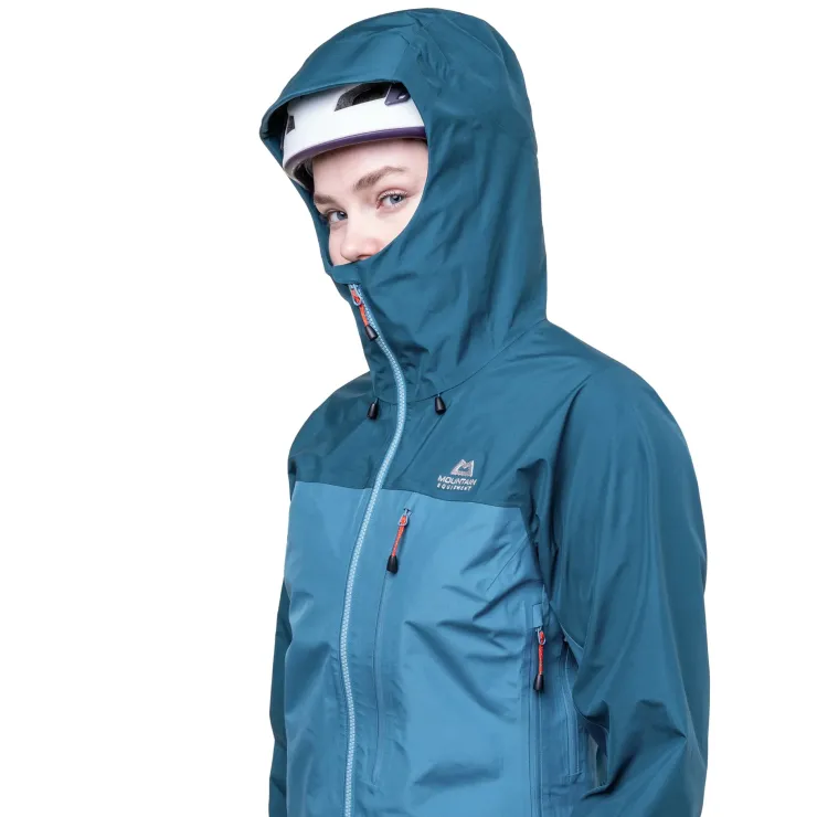 Waterproof Jackets-Mountain Equipment Womens Makalu Jacket - Topaz-Majolica
