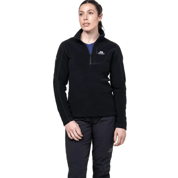 Fleece & Mid Layer-Mountain Equipment Womens Micro Zip-T Fleece - Black