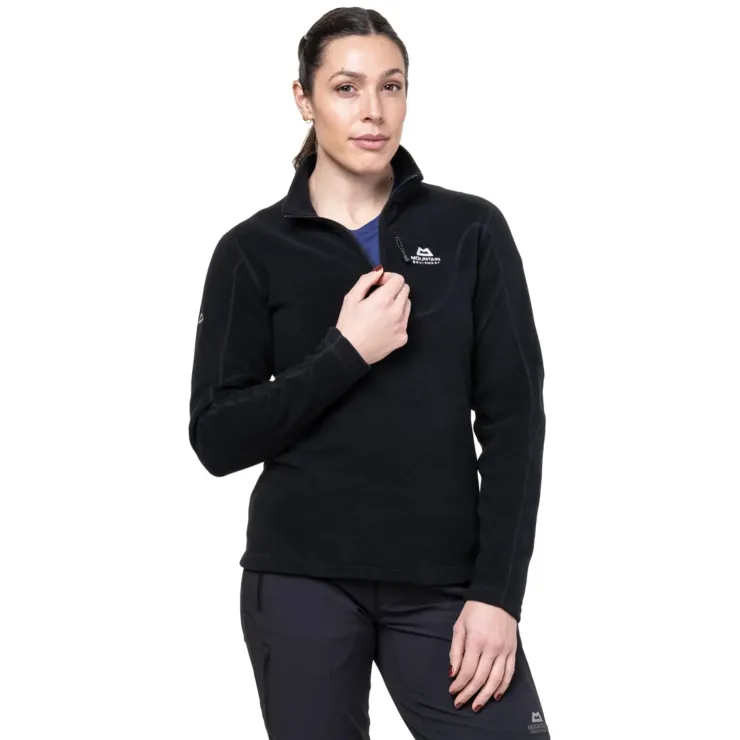 Fleece & Mid Layer-Mountain Equipment Womens Micro Zip-T Fleece - Black