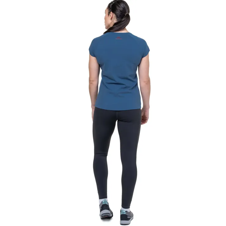 T-Shirts & Baselayers-Mountain Equipment Womens Mountain Flower Tee - Stellar Blue