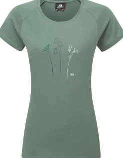 T-Shirts & Baselayers-Mountain Equipment Womens Mountain Flower Tee - Sage