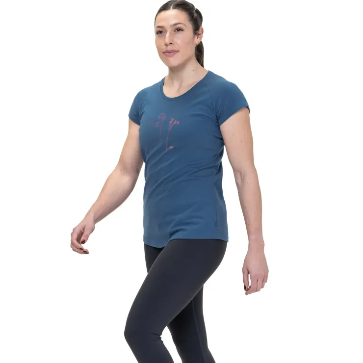 T-Shirts & Baselayers-Mountain Equipment Womens Mountain Flower Tee - Aqua