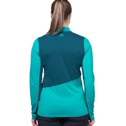 T-Shirts & Baselayers-Mountain Equipment Womens Nava LS Zip T - Vivid-Clematis